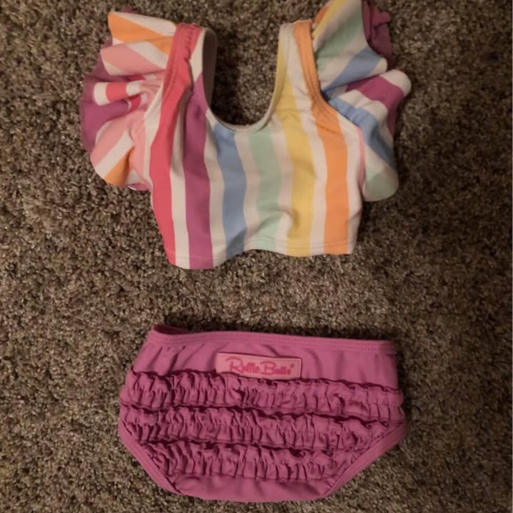 3-6 M Girls Ruffle Butt Swimsuit